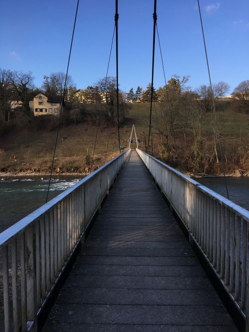 Tiltas, Pėsčiųjų Tiltas, Toli, Upė, Höngg, Zurich, Ryšys
