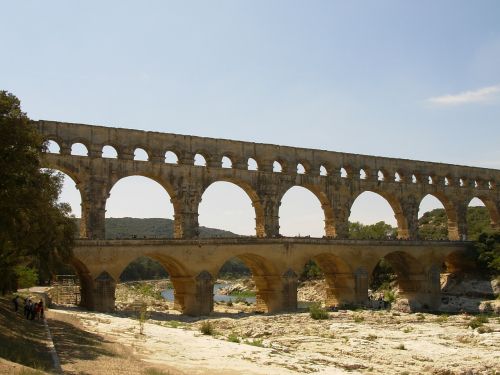 Tiltas, Pont Du Gard, Vasara, Akvedukas, Romėnų, Provence, Vaucluse