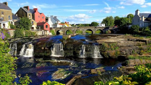 Tiltas, Vanduo, Krioklys, Pritraukimas, Statyba, Architektūra, Ennistymon, Clare, Airija