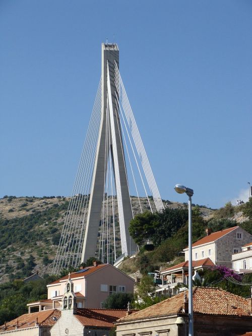 Tiltas, Architektūra, Namai, Senas Ir Modernus, Pastatas, Dangus, Saulėtas, Dubrovnik, Kroatija