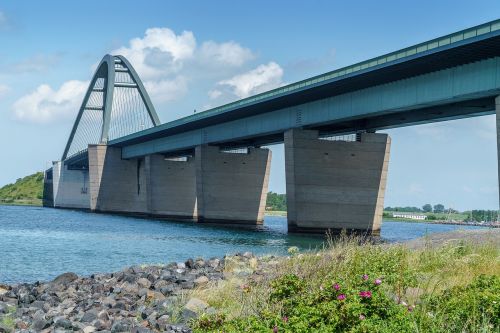 Tiltas, Fehmansundbrücke, Baltijos Jūra, Bankas, Akmenys
