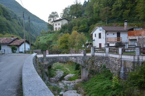 Tiltas, Torrent, Kalnas, Europinis Kelias, E5, Lessinia, Italy