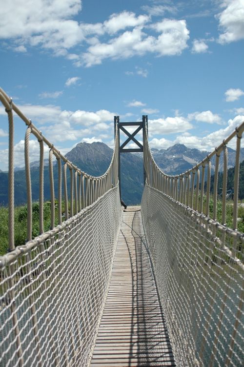 Tiltas, Mėlynas Dangus, Austria, Wagrain, Kelionė, Vasara, Kalnas