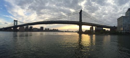 Tiltas, Brooklynas, Bruklino Tiltas, Vanduo, Miesto Panorama, Niujorkas, Manhatanas, Panorama, Nyc, Orientyras, Ny, Panorama, Kelionė