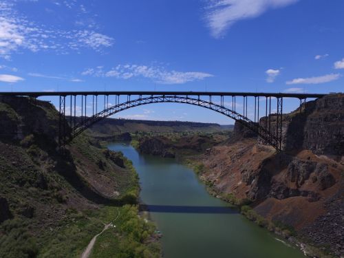 Tiltas, Idaho, Dvyniai Patenka, Vanduo, Upė, Lauke, Vaizdingas, Gyvatė