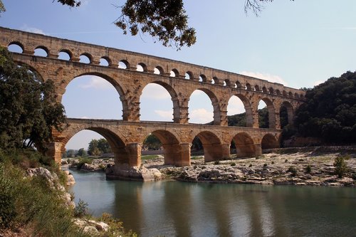 Tiltas,  Architektūra,  Kelionė,  Upė,  Pont Du Gard,  Prancūzija,  Romos,  Vandens Tiekimas,  Akvedukas,  Vanduo