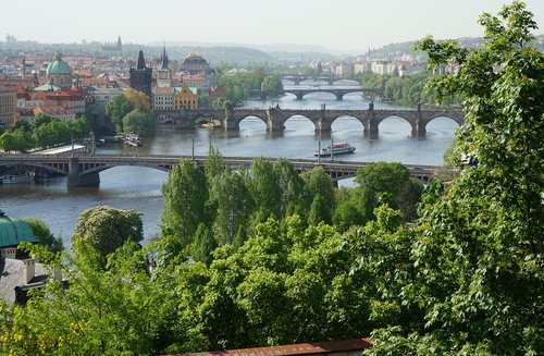 Tiltas,  Upė,  Praha,  Čekija,  Miestas,  Miestovaizdis,  Kelionė,  Vandens,  Miesto,  Europa,  Panorama,  Pavasaris,  Turizmas