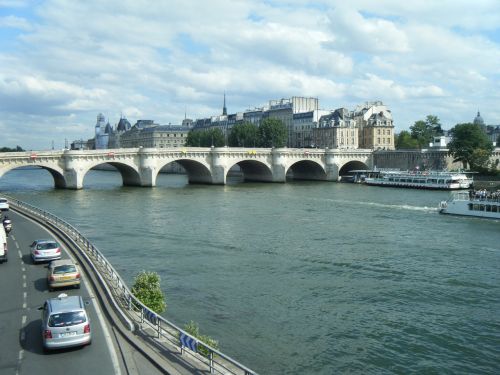 Tiltas, Upės Tinklas, Paris, France, Upė, Laivas, Upių Transportas, Kelionė, Turizmas, Vaizdas, Panorama, Transportas