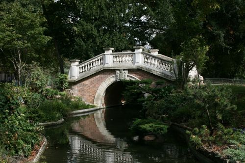 Tiltas, Vandens Veidrodis, Parc Monsoau, Paris