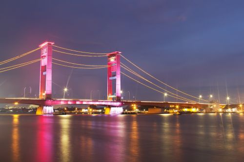 Tiltas, Indonezija, Palembangas, Musi Upė, Sumatra