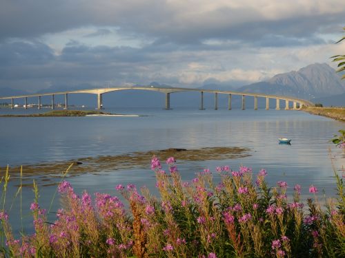 Tiltas, Kraštovaizdis, Lofoten, Norvegija