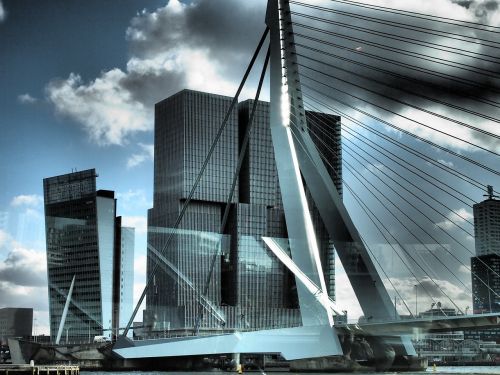 Tiltas, Debesys, Nyderlandai, Rotterdam