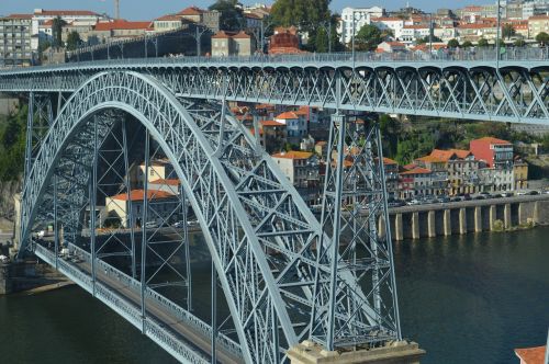 Tiltas, Plienas, Trasa, Plieno Konstrukcija, Kabantis Tiltas, Bėgiai, Transportas, Miestas, Pašto Išlaidos, Portugal, Upė, Perėjimas