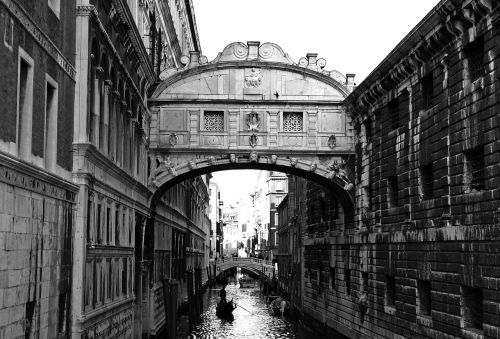 Tiltas, Venecija, Juoda Ir Balta