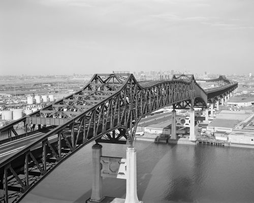 Tiltas, Greitkelis, Kelias, Bendras Pulaski Dangus, Skrydis Per Pietus, Newark, Džersio Miestas, Juoda Ir Balta, 1978