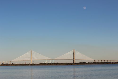 Tiltas, Jacksonville, Architektūra, Florida, Vaizdingas, Johns, Mėnulis, Vanduo, Vaizdas, Upė