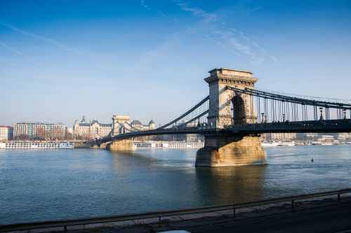 Tiltas, Budapest, Architektūra, Upė, Vengrija, Danube, Pastatas, Lankytinos Vietos, Plieno Konstrukcija, Konsolinis Tiltas