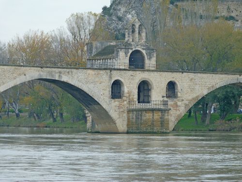 Avinjono Tiltas, Avignon, Paminklai, Tiltas, Koplyčia, Provence, Rona, Architektūra, Paveldas