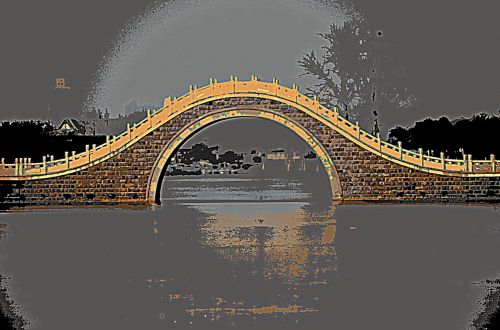 Architektūra,  Posterizavimas,  Tiltas,  Xuzhou,  Kinija,  Yunlong & Nbsp,  Ežeras,  Tilto Posterizavimas
