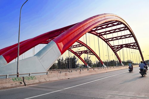 Tiltas Raudona,  Popietę,  Architektūra,  Saulėlydis