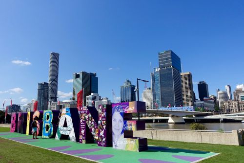 Brisbane, Ženklas, Miesto Panorama, Queensland, Centras, Turizmas, Australia