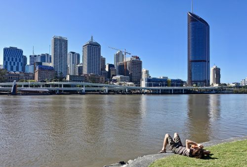Brisbane, Upė, Panorama, Miesto Panorama, Pastatai, Verslas