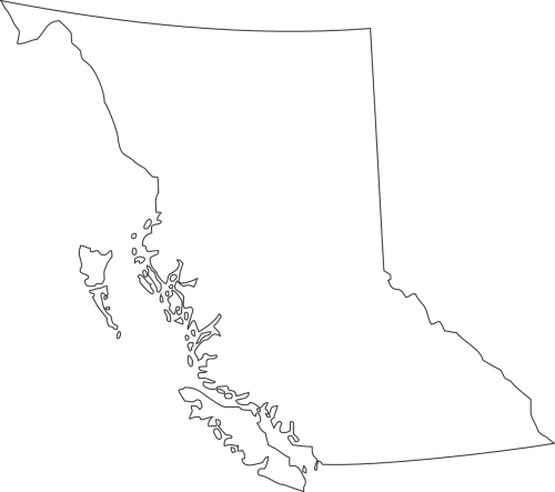 Britanija, Kolumbija, Regionas, Žemėlapis, Geografija, Kanada, Nemokama Vektorinė Grafika