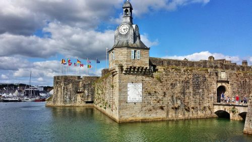 Brittany, Koncerno, Varpinė, Uostas, Finistère, Valtis, Važiuoklės, Sieninis Miestas
