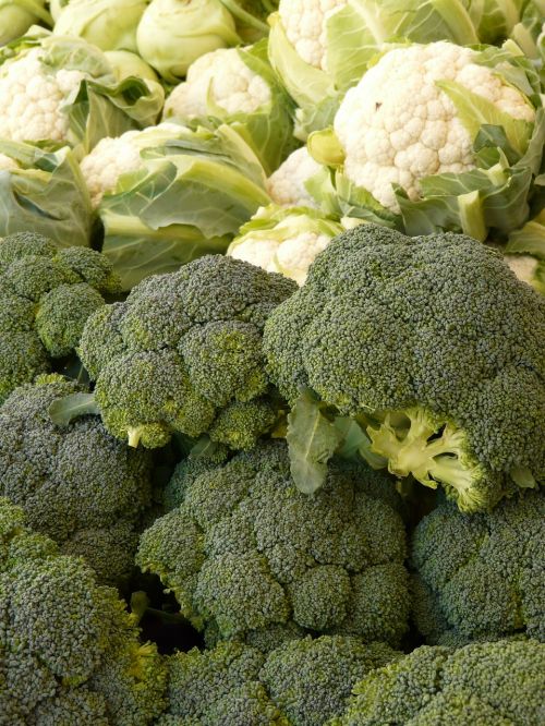 Brokoliai, Žiediniai Kopūstai, Daržovės, Maistas, Žalias, Vitaminai, Sveikas, Valgyti