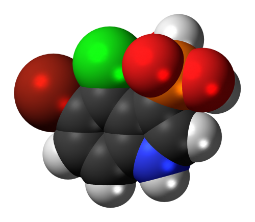 Brom-Chlor-Indolilfosfatas,  Bcip,  Chemija,  Atomai,  Modelis,  Bondings,  Tyrimai,  Junginys