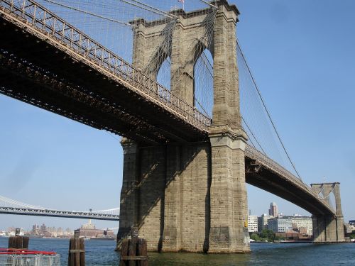 Bruklino Tiltas, Tiltas, Niujorkas, Nyc, Architektūra, Manhatanas, Brooklynas, Upė, Miestas, Miesto Panorama, Šventė, Kabantis Tiltas, Miesto Vaizdas, Kelionė