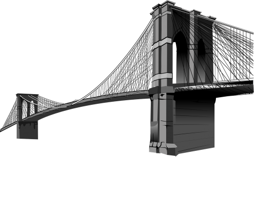 Bruklino Tiltas, Kabantis Tiltas, Tiltas, Kraštovaizdis, Niujorkas, Architektūra, Span, Nemokama Vektorinė Grafika
