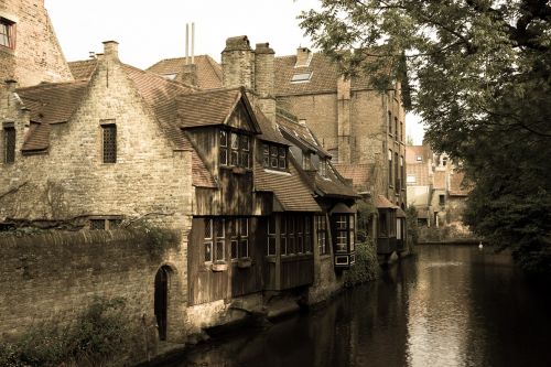 Bruges, Kanalai, Vaizdingas, Romantiškas, Istoriškai, Pasaulinis Paveldas, Miestas, Upė, Belgija