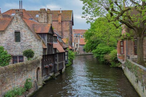 Bruges, Kanalas, Belgija, Romantiškas, Senamiestis, Idiliškas, Lankytinos Vietos, Istoriškai, Kanalai, Viduramžių Miestas, Kanalas, Vanduo