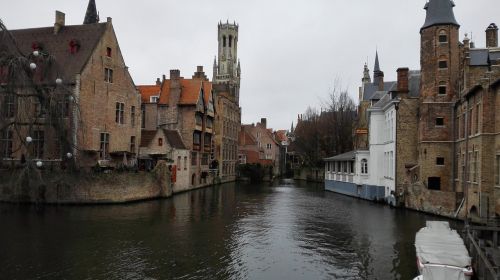 Bruges, Miestas, Kanalas, Architektūra, Belgija, Upė, Europa, Vanduo, Tiltai, Atspindys, Kraštovaizdis, Viduramžių, Pastatas, Kanalai