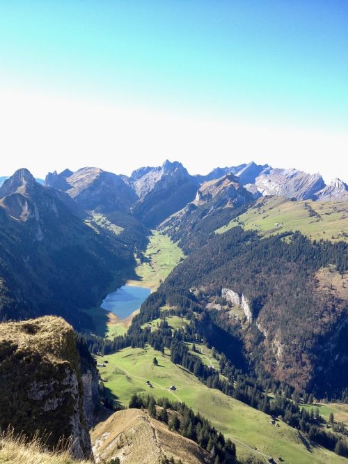 Brülisau, Didelis Dėžutė, Kalnas, Alpių, Appenzell, St Gallen, Bergsee