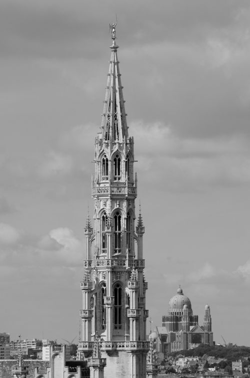 Briuselis, Pastatai, Panorama, Architektūra, Miesto Rotušė, Bokštas, Koekelberg Bazilika