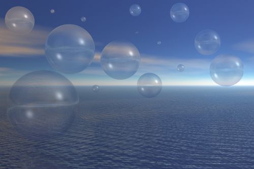 Burbuliukai, Vanduo, Dangus, Jūra, Horizontas, Vandens Fonas