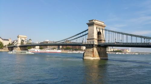 Budapest, Tiltas, Grandinės Tiltas, Vengrija, Danube, Grandinė, Paminklas