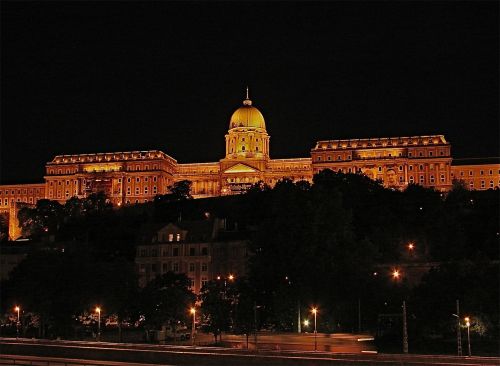 Budapest, Pilis, Naktinis Vaizdas, Vengrija, Žibintai