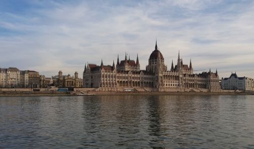 Budapest, Parlamentas, Budapešto Parlamentas, Miestas, Vengrija, Vengrų Parlamentas, Buda, Architektūra, Kenkėjas, Danube, Dangus, Atspindys