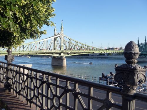 Budapest, Tiltas, Danube, Kapitalas, Architektūra, Šviesa, Laisvės Tiltas, Centro