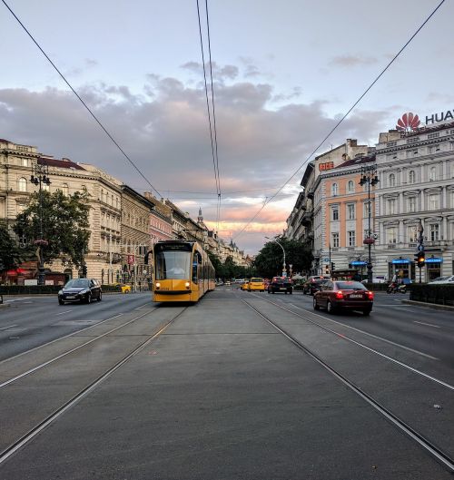 Budapest, Boulevard, Tramvajus, Miesto, Turistinis, Miesto Panorama, Gatvė