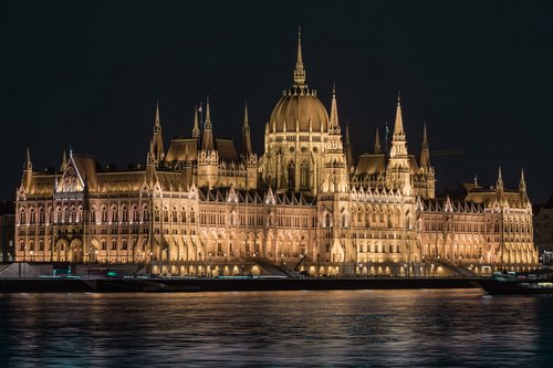 Budapeštas,  Parlamentas,  Vengrija,  Vengrijos Parlamento Pastatas,  Vengrijos Parlamentas,  Architektūra,  Vakare,  Pasaulio Paveldo Svetainė