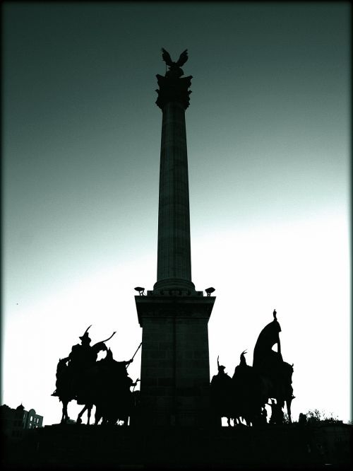 Budapest, Archangelas, Siluetas, Paminklas, Kapitalas, Herojų Aikštė, Statula