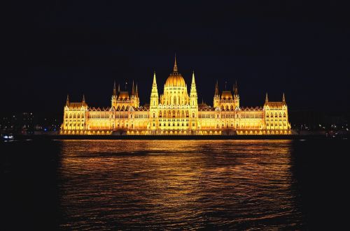 Budapest,  Parlamentas,  Danube,  Upė,  Pastatas,  Nočt 