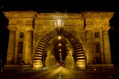 Budapest, Tunelis, Gatvė, Naktis