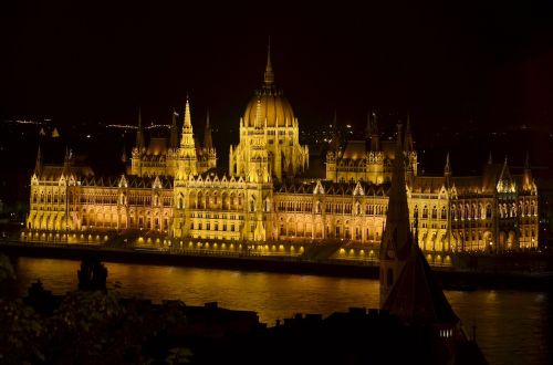 Budapest, Parlamentas, Architektūra, Pastatas, Paminklas, Apšvietimas, Upė