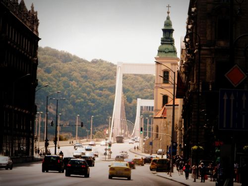 Budapest,  Tiltas,  Pastatas,  Automobilis