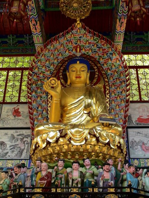 Buda, Statula, Auksas, Kinija, Fengcheng, Vienuolynas, Phoenix Kalnas